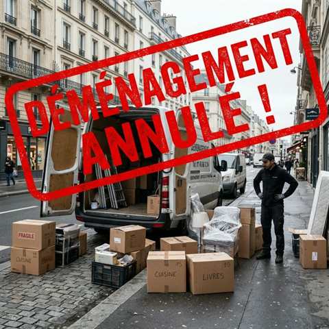 Camion de déménagement bloqué - Sans autorisation